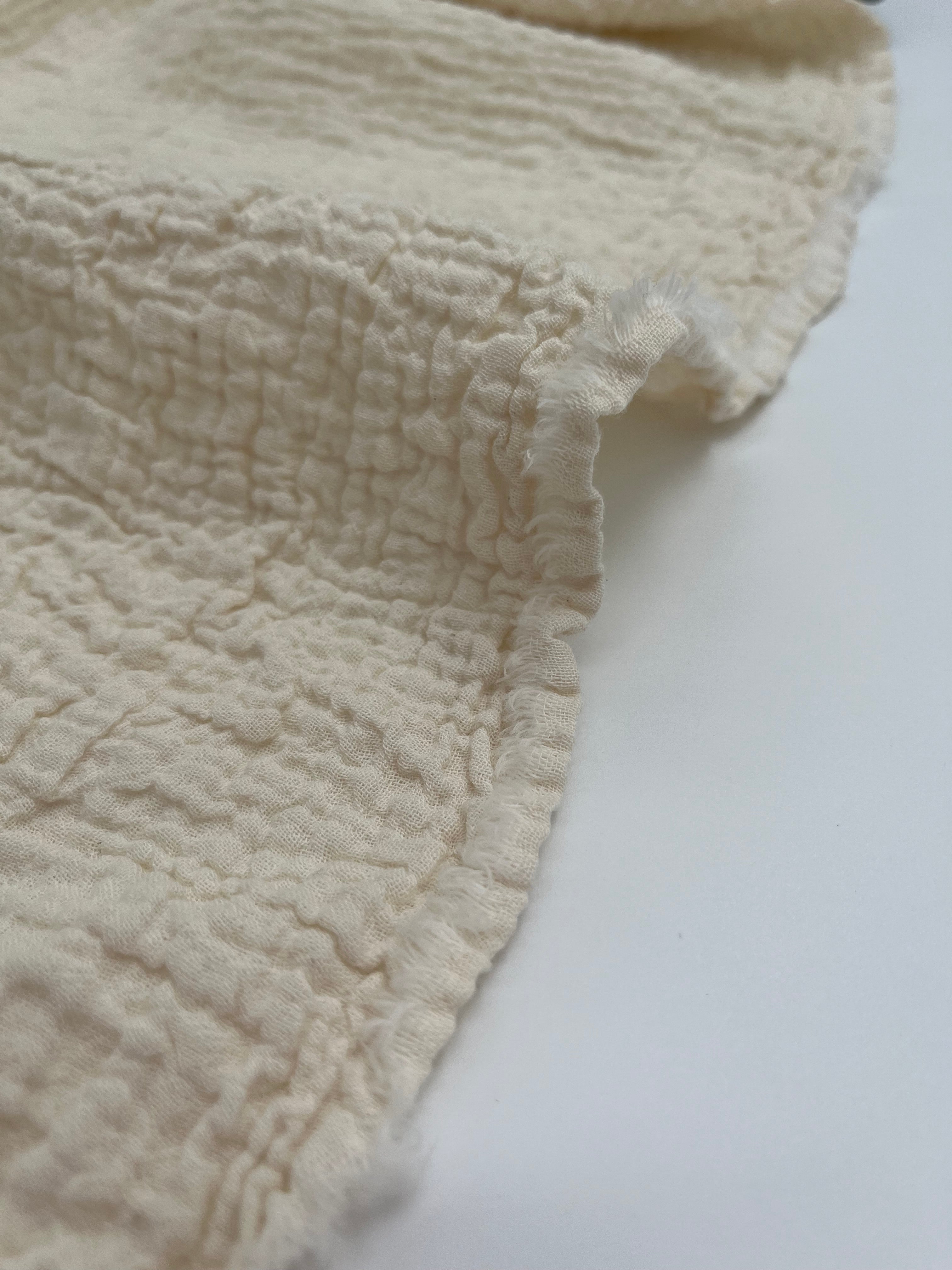 Metre ile Ekstra Kırışık ve Yumuşak Muslin Kumaş - Organik Muslin Kumaş - Bebek Pamuklu Muslin - Metre ile 2 Katlı Tül Kumaş, 150 CM GENİŞLİK. Yenidoğan Battaniyesi.