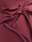 Bourgogne Rouge / Vin Rouge Stoned Silk Satin Pure Silk, Soie par cour, Mousseline de soie, Soie de mûrier, Yardage de soie, Soie lourde, Tissu de soie de luxe. 27 mm/ 135 cm de largeur.