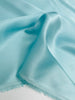 Soie pure satin bleu aqua, soie par cour, mousseline de soie, soie de mûrier, yardage de soie, soie lourde, tissu de soie de luxe. 16 mm/ 135 cm de largeur.