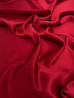 Soie pure satin rouge saturée, soie par cour, mousseline de soie, soie de mûrier, yardage de soie, soie lourde, tissu de soie de luxe. 23 mm/ 135 cm de largeur.