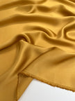 Soie pure satin jaune or, soie par cour, mousseline de soie, soie de mûrier, yardage de soie, soie lourde, tissu de soie de luxe. 14 mm/ 135 cm de largeur.