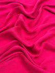 Soie rose fuschia par cour, soie naturelle, mousseline de soie, soie de mûrier, voile de soie, yardage de soie, soie froissée, soie à carreaux, soie texturée.