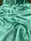 Spearmint Green Satin Pure Silk, Silk By The Yard, Silk Chiffon, Mulberry Silk, Silk Yardage, Heavy Weight Silk, Luxury Silk Fabric. 23 mm/ 135 cm width.