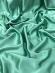 Spearmint Green Satin Pure Silk, Silk By The Yard, Silk Chiffon, Mulberry Silk, Silk Yardage, Heavy Weight Silk, Luxury Silk Fabric. 23 mm/ 135 cm width.