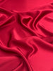 Soie pure satin rouge saturée, soie par cour, mousseline de soie, soie de mûrier, yardage de soie, soie lourde, tissu de soie de luxe. 23 mm/ 135 cm de largeur.