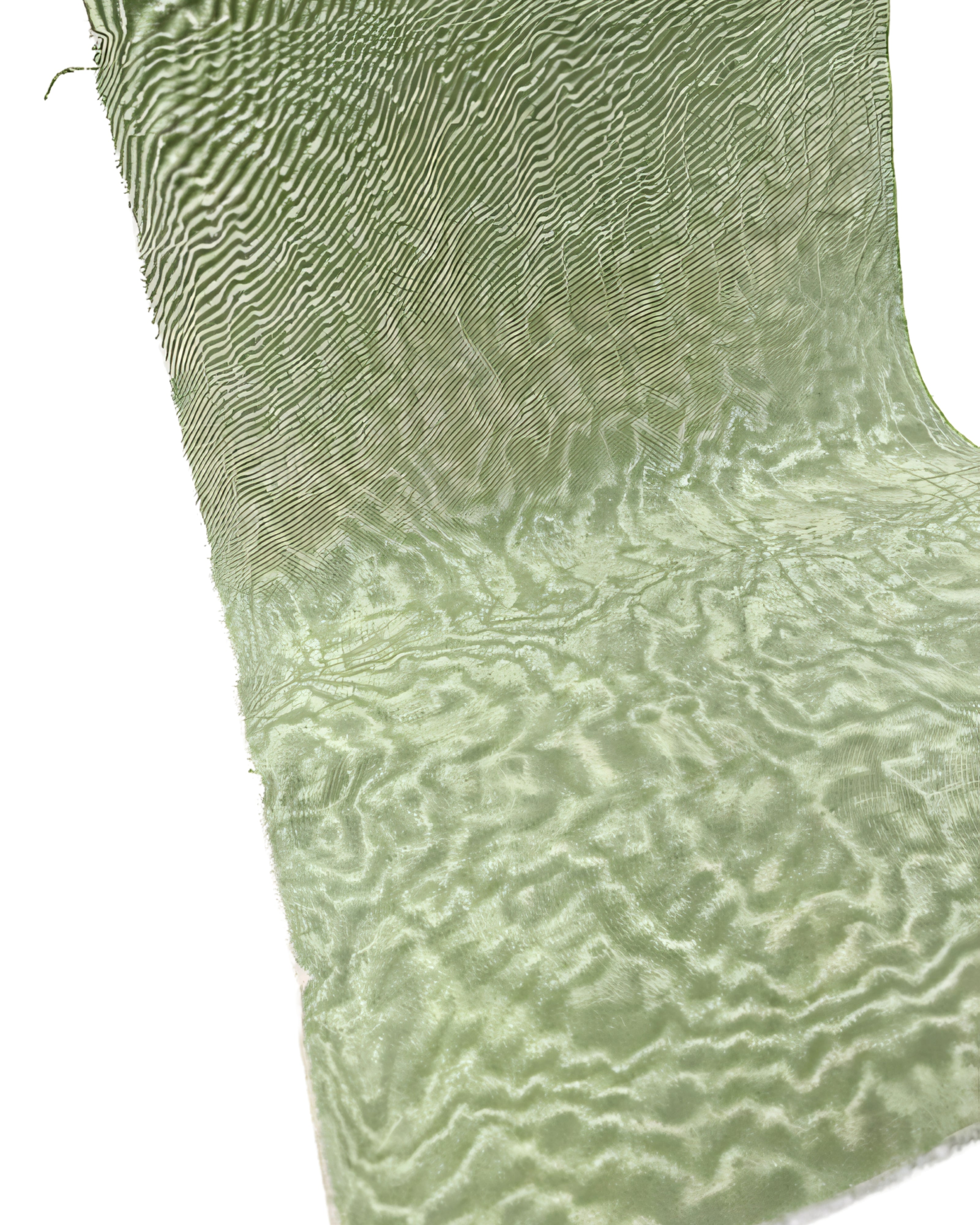 Rembourrage luxueux en soie vert pastel pour tête de lit ottoman, tissus d'intérieur pour textiles de maison : housses d'oreiller, motifs inspirés du kimono, motifs en filigrane.