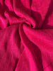 Soie rose fuschia par cour, soie naturelle, mousseline de soie, soie de mûrier, voile de soie, yardage de soie, soie froissée, soie à carreaux, soie texturée.