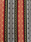 Tissu en coton jacquard épais lourd par cour 400/m2 - Rembourrage à motifs ethniques anatoliens traditionnels - Tissus d'ameublement. %70 Coton %30 Poly - 140 cm de largeur. Tissage de tapis. Options multicolores, jaune bleu, rouge noir.