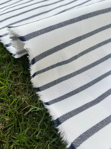 Tissu en coton adouci lourd par cour 400/m2 - Rembourrage rayé style français - Tissus d'ameublement naturels. %100 Coton - 150 cm de largeur