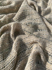 Tissu en lin écru blanc ivoire par cour, tissu en coton biologique, tissus naturels semi-transparents texturés à la main.