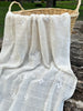 Tissu en lin écru blanc ivoire par cour, tissu en coton biologique, tissus naturels semi-transparents texturés à la main.