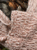 Tissu en lin brun par cour, tissu en coton biologique, tissus naturels semi-transparents texturés à la main.