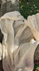 Neutral Stretchy Crinkle Cotton Fabric, Textured Surface,Off White Ivory Cotton Fabric,Light Weight.