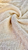 Neutral Stretchy Crinkle Cotton Fabric, Textured Surface,Off White Ivory Cotton Fabric, Light Weight.