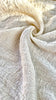 Neutral Stretchy Crinkle Cotton Fabric, Textured Surface,Off White Ivory Cotton Fabric, Light Weight.