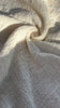 Neutral Stretchy Crinkle Cotton Fabric, Textured Surface,Off White Ivory Cotton Fabric, Light Weight.