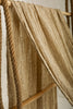 Neutral Stretchy Crinkle Linen Fabric, Textured Surface,Off Sand Beige Cotton Blend Fabric.