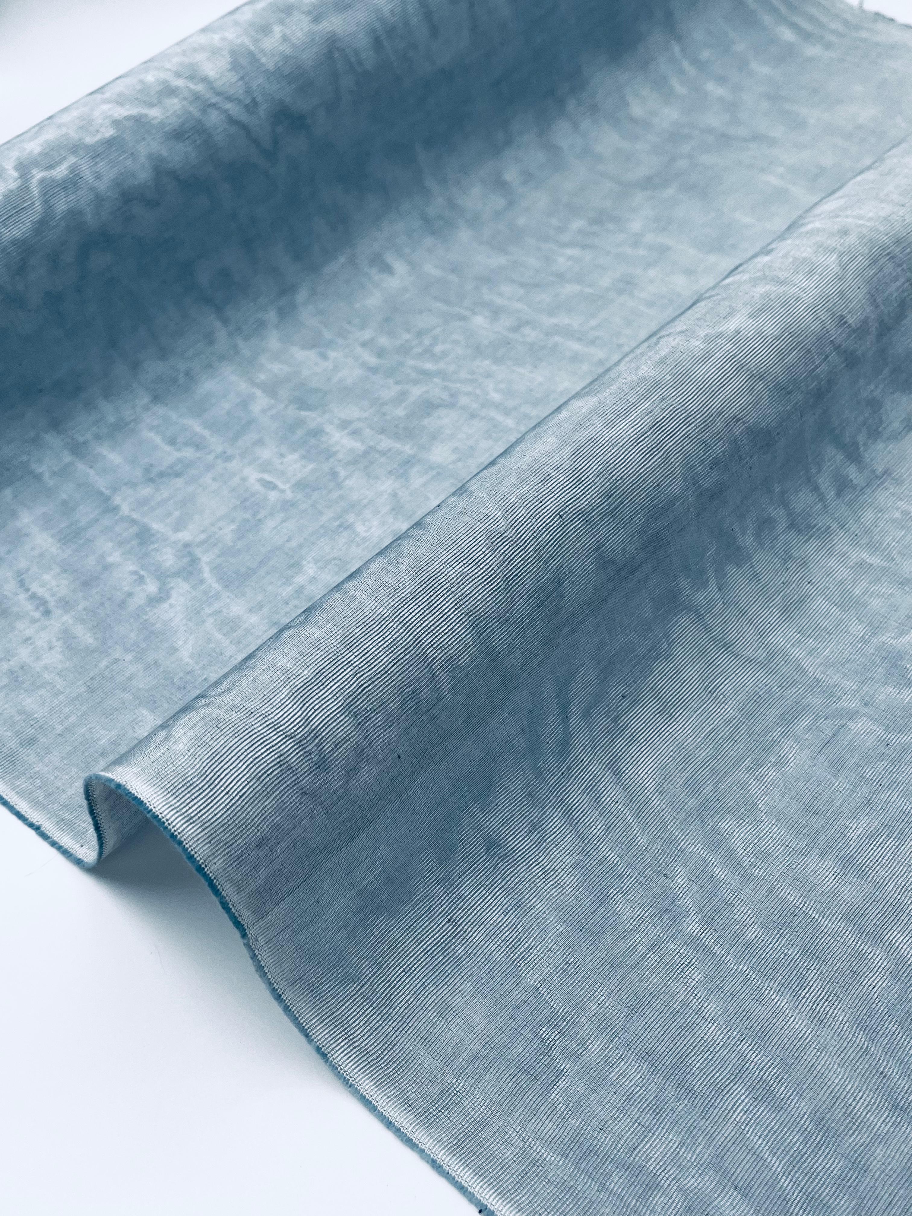 Pastel Blue Luxurious Silk Upholstery For Ottoman Headboard, Home Textile Interior Fabrics: Pillow Covers, Kimono-inspired Designs, Watermark Patterns.