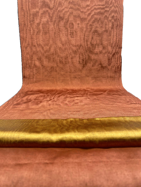 Copper Luxurious Silk Upholstery For Ottoman Headboard, Home Textile Interior Fabrics: Pillow Covers, Kimono-inspired Designs, Watermark Patterns.