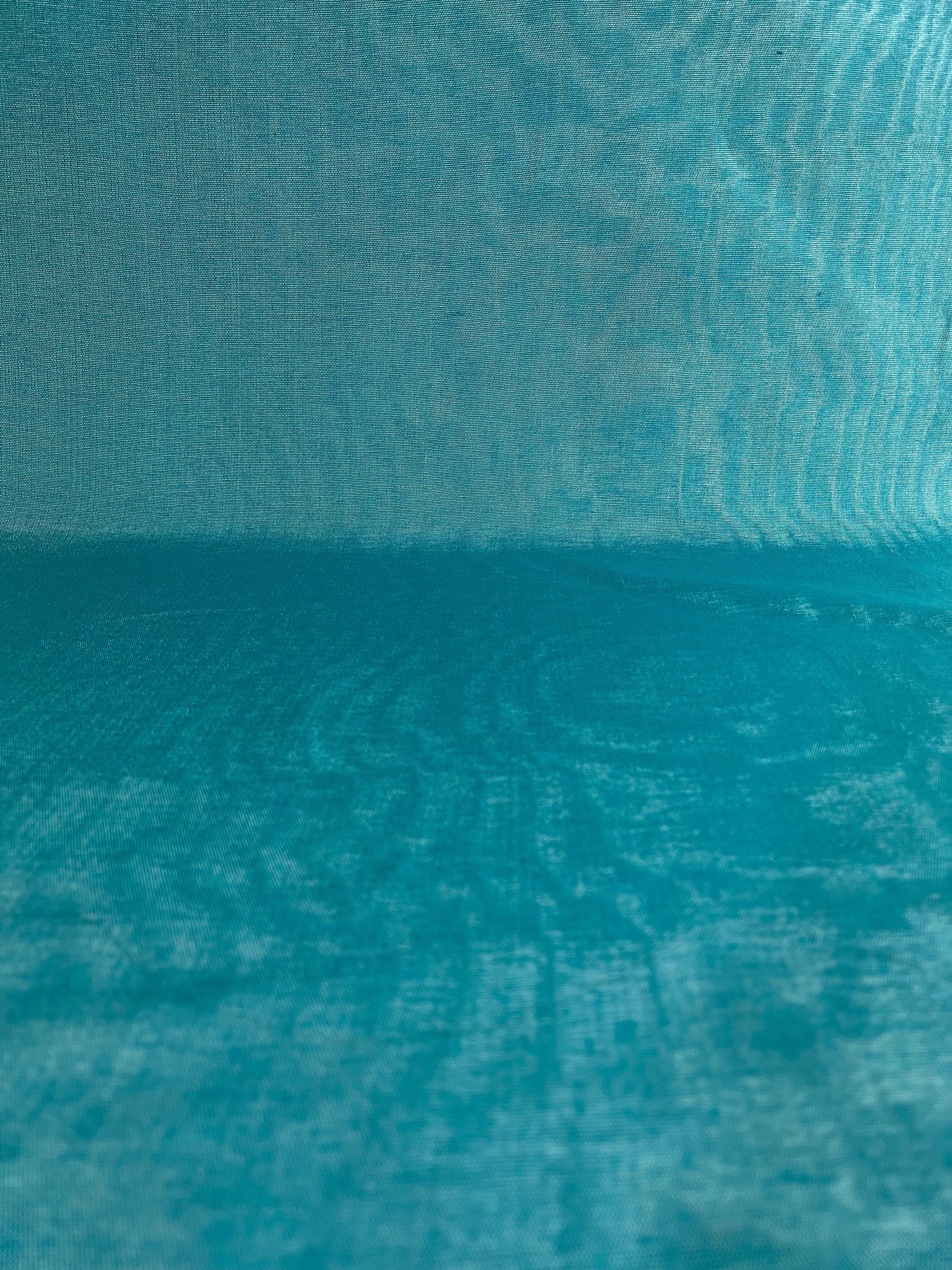 Turquoise Blue Silk Fabric, Silk By The Yard. Watermark Design, Shantung Silk, Wide Moiré Silk Fabric, Wide Thick Silk Ribbon, Silk Upholstery Fabric.